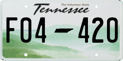 TN license plate F0442O