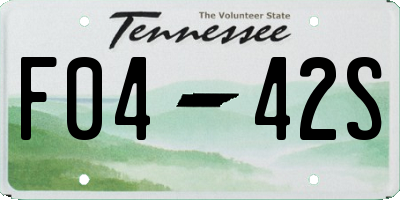 TN license plate F0442S