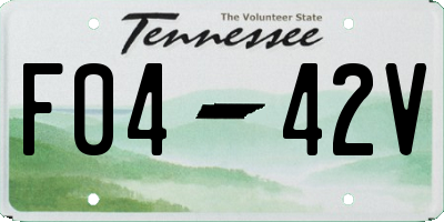TN license plate F0442V