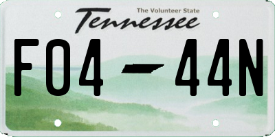 TN license plate F0444N