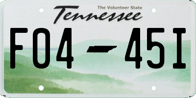 TN license plate F0445I