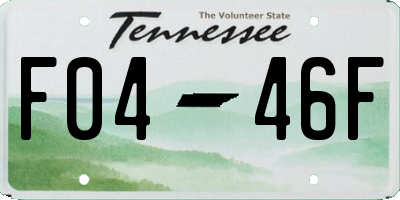 TN license plate F0446F