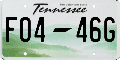 TN license plate F0446G