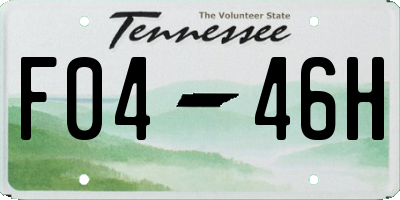 TN license plate F0446H