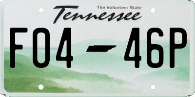 TN license plate F0446P
