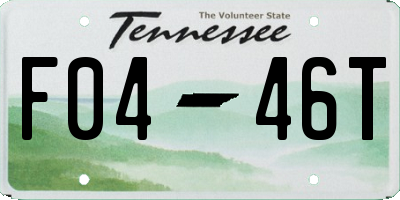 TN license plate F0446T