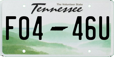 TN license plate F0446U