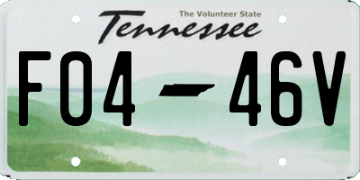 TN license plate F0446V