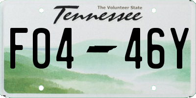 TN license plate F0446Y
