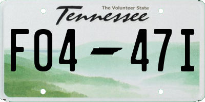 TN license plate F0447I