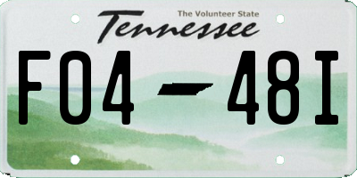 TN license plate F0448I