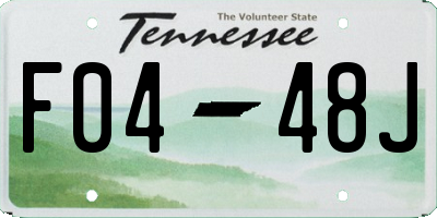 TN license plate F0448J