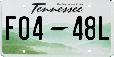 TN license plate F0448L