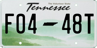 TN license plate F0448T