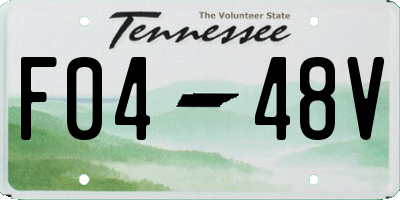 TN license plate F0448V