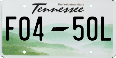TN license plate F0450L