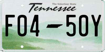 TN license plate F0450Y