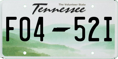 TN license plate F0452I