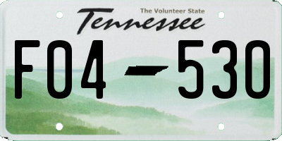 TN license plate F0453O