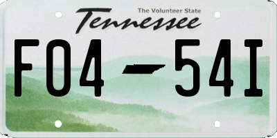 TN license plate F0454I