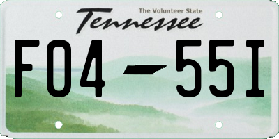 TN license plate F0455I