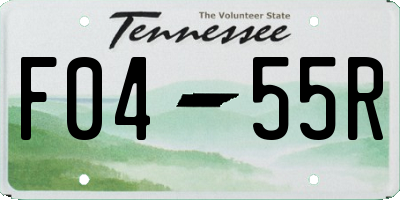 TN license plate F0455R