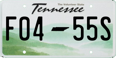 TN license plate F0455S