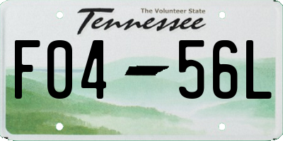 TN license plate F0456L