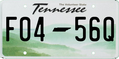 TN license plate F0456Q