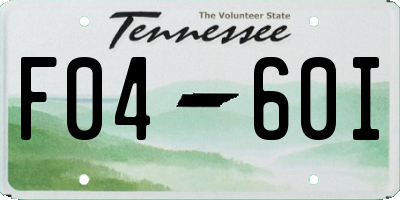 TN license plate F0460I