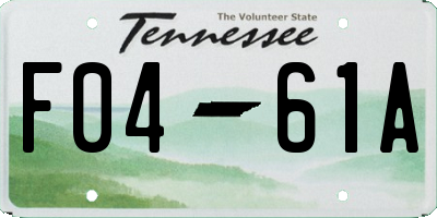 TN license plate F0461A