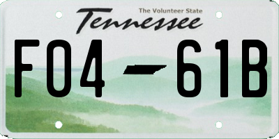 TN license plate F0461B