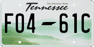 TN license plate F0461C
