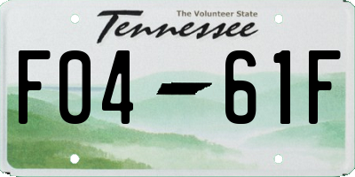 TN license plate F0461F