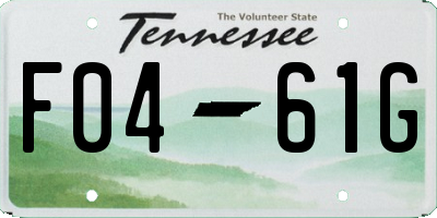 TN license plate F0461G