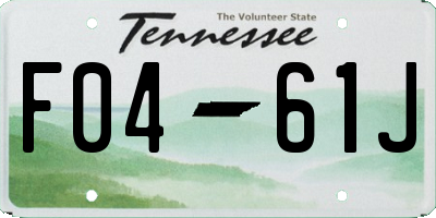 TN license plate F0461J