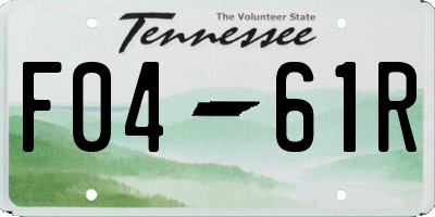 TN license plate F0461R