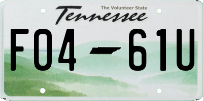 TN license plate F0461U