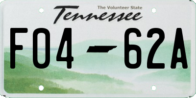 TN license plate F0462A