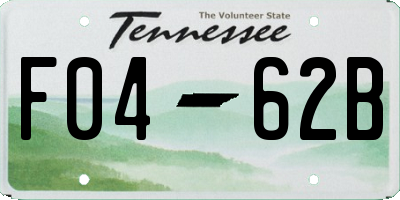 TN license plate F0462B