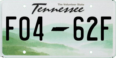 TN license plate F0462F