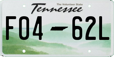 TN license plate F0462L