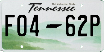 TN license plate F0462P