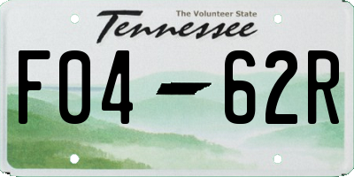 TN license plate F0462R