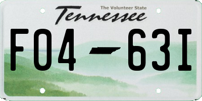 TN license plate F0463I
