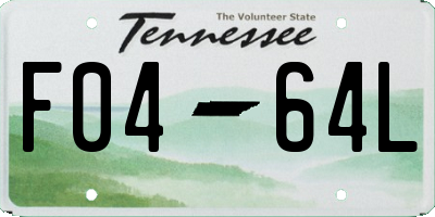 TN license plate F0464L