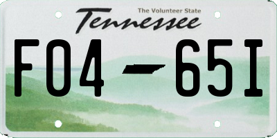 TN license plate F0465I