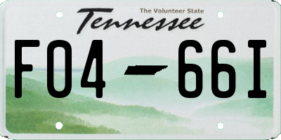 TN license plate F0466I