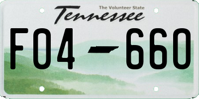 TN license plate F0466O
