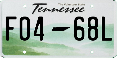 TN license plate F0468L